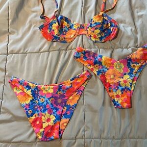 Kulani Kinis Sapphire Sun 3-Piece Bikini Set 🌞💙